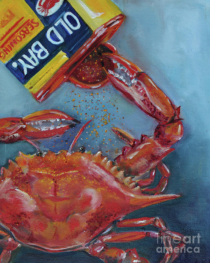 Summer Painting - Old Bay Crab by Kristine Kainer