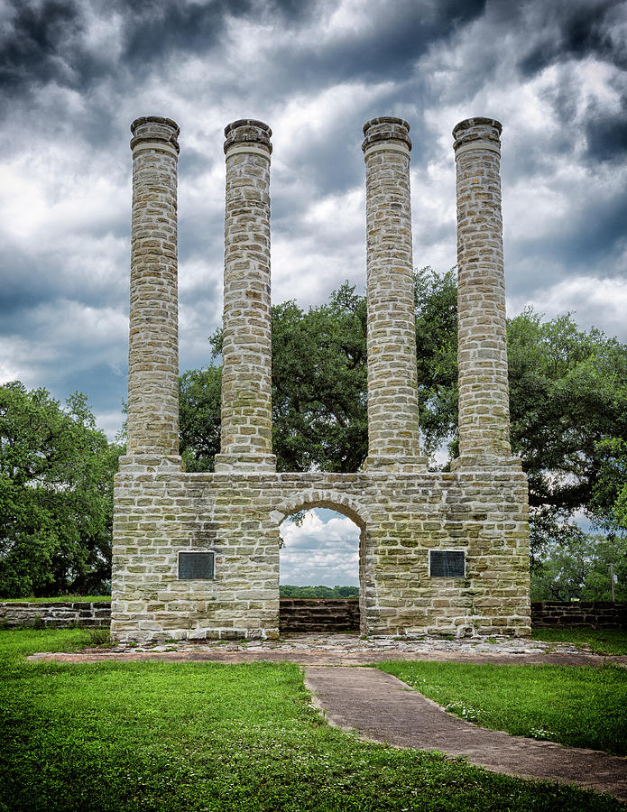 Old Baylor Columns Photograph by Stephen Stookey