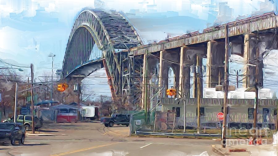 Old Bayonne Bridge Digital Art by Rod Pena - Pixels