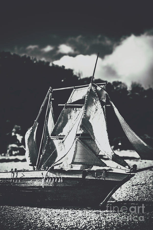 Boat Photograph - Old beached sails by Jorgo Photography