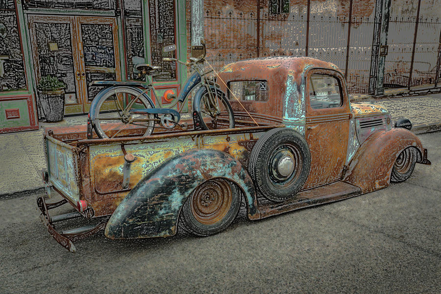 Old Bike in Old Truckbed Photograph by Rick Strobaugh