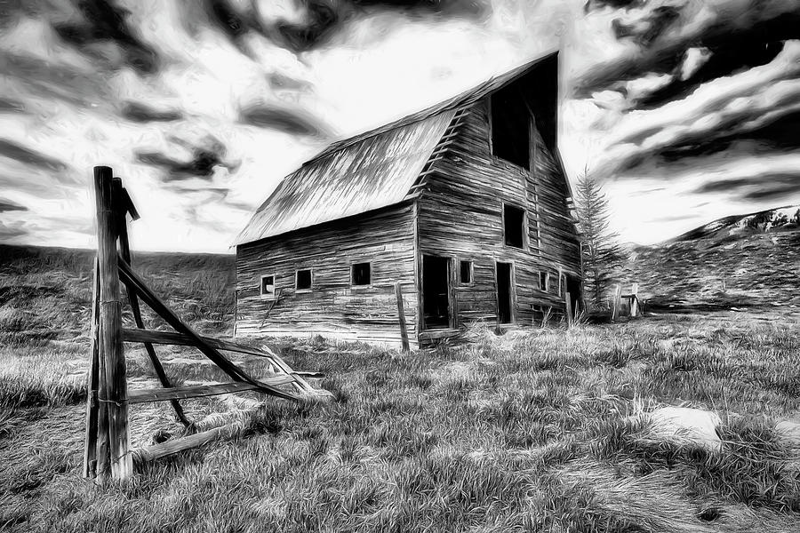 Old Black and White Barn Colorado. Photograph by James Steele