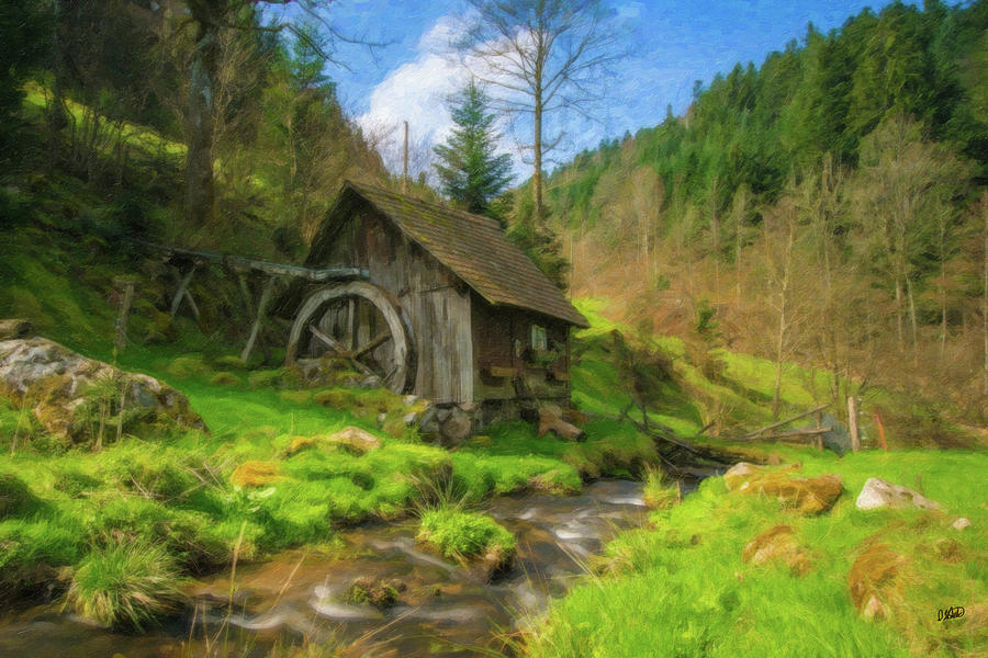 Old Black Forest Mill Painting by Dean Wittle