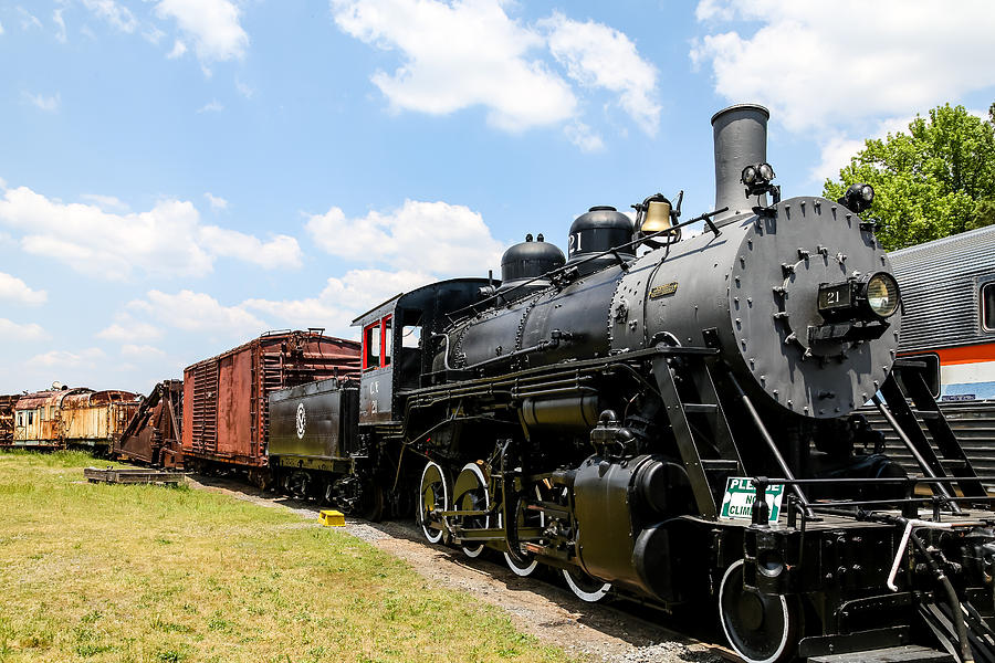 Old Black Steam Locomotive Photograph by Darryl Brooks