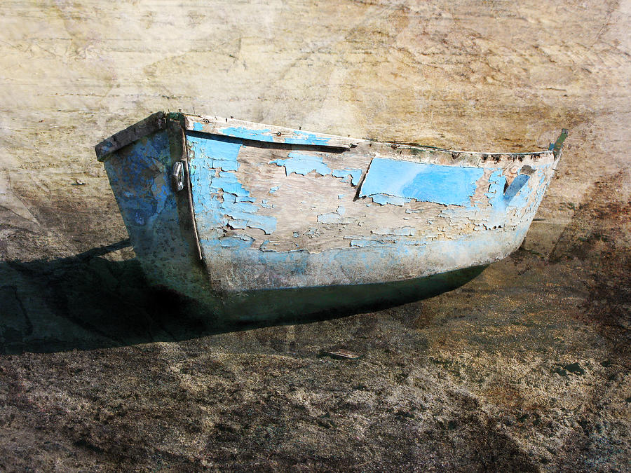 Boat Photograph - Old Blue # 1 by Ed Hall