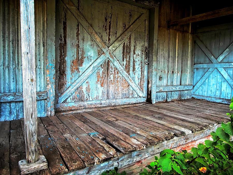 Old Blue Door  Photograph by Buck Buchanan