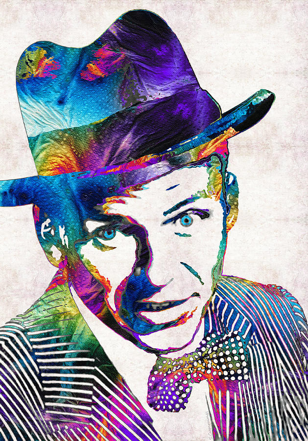 Frank Sinatra Painting - Old Blue Eyes - Frank Sinatra Tribute by Sharon Cummings