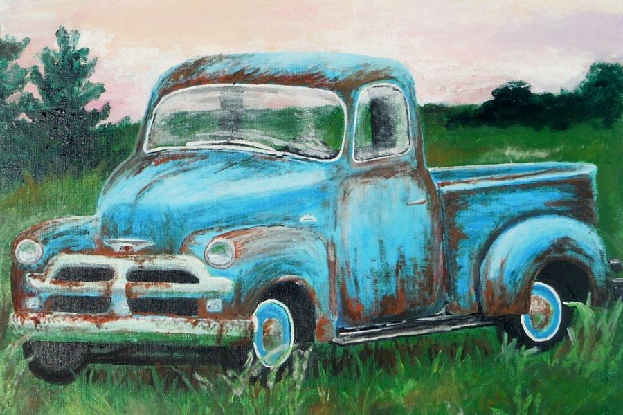 Old Blue Painting by Megan Donnelly - Fine Art America