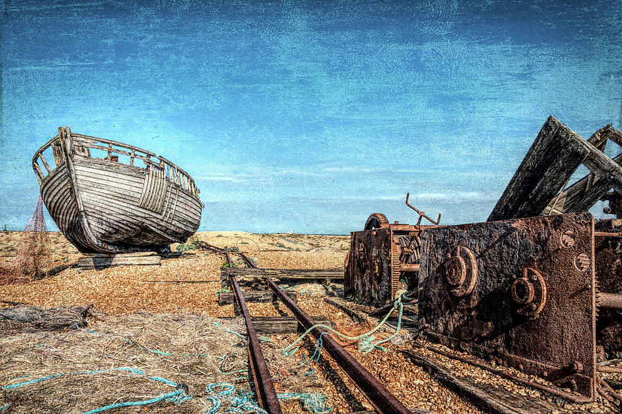 Old Boat and Rusty Winch 2 Digital Art by Roy Pedersen