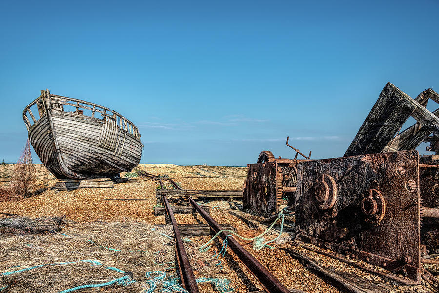 Old Boat and Winch Photograph by Roy Pedersen