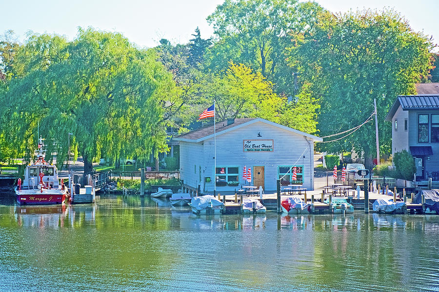 Old Boat House in Saugatuck, Michigan Photograph by Ruth Hager