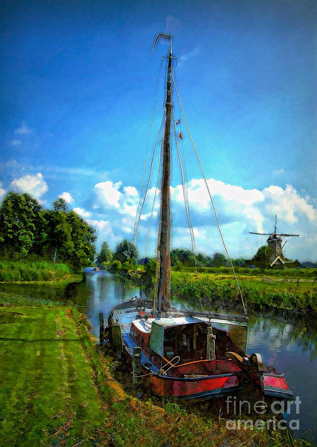 Old Boat In Holland Photograph by John  Kolenberg