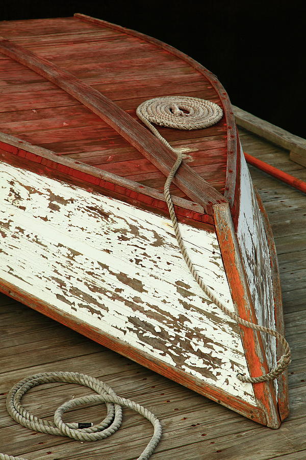 Old Boat on the Dock Photograph by Roupen Baker