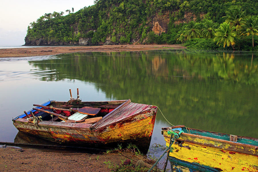 Old Boats- Roseau River- St Lucia Photograph by Chester Williams