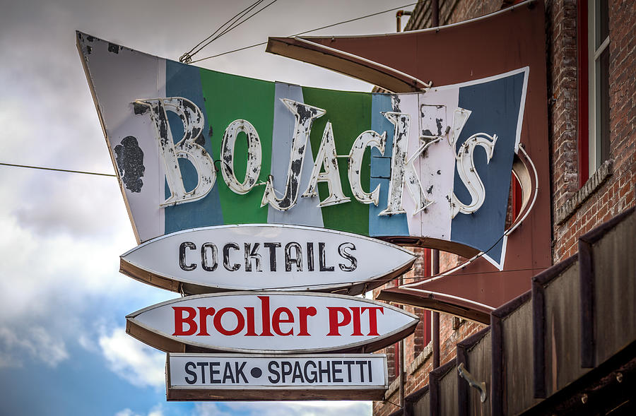 Old Bojacks Sign Photograph by Brad Stinson