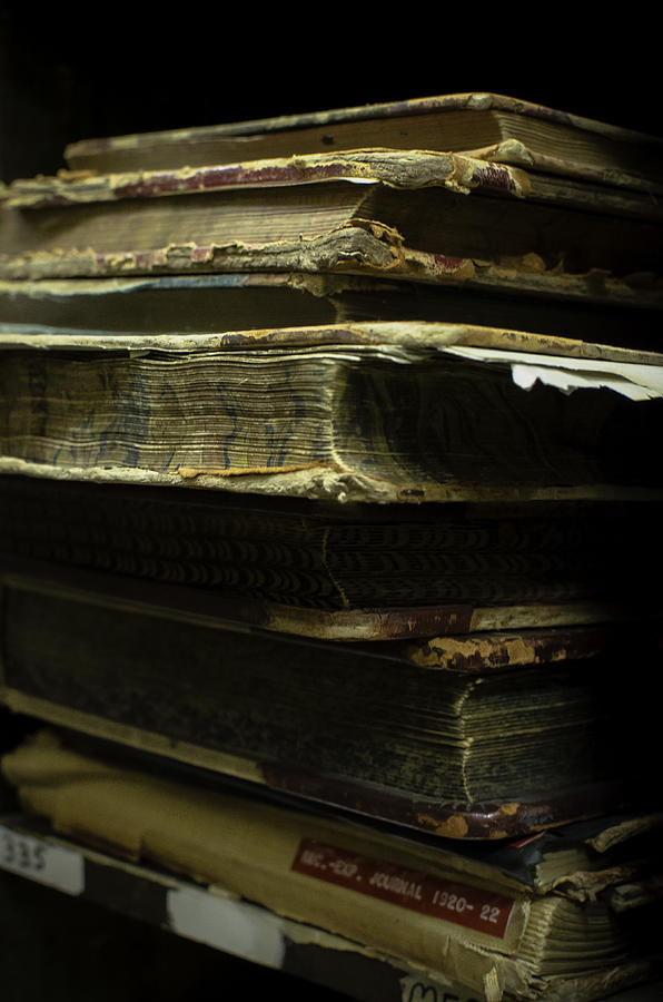 Old Book Stack Photograph
