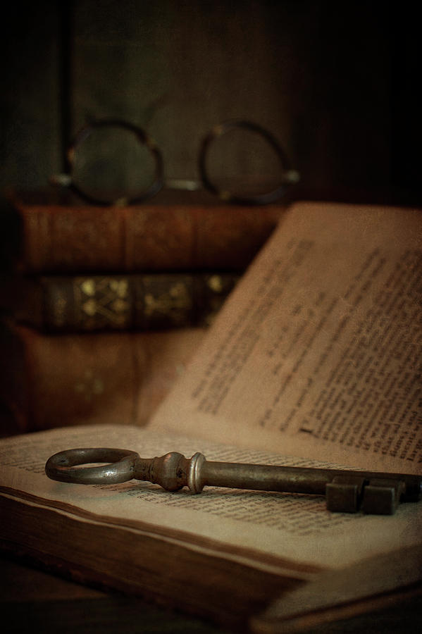 Old Book With Key Photograph by Ethiriel Photography