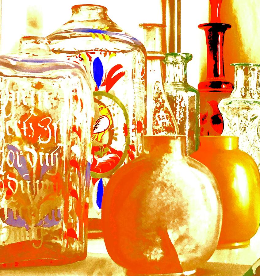 Old Bottles Photograph by Alida M Haslett