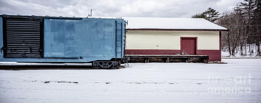Old box car at a freight station Photograph by Edward Fielding