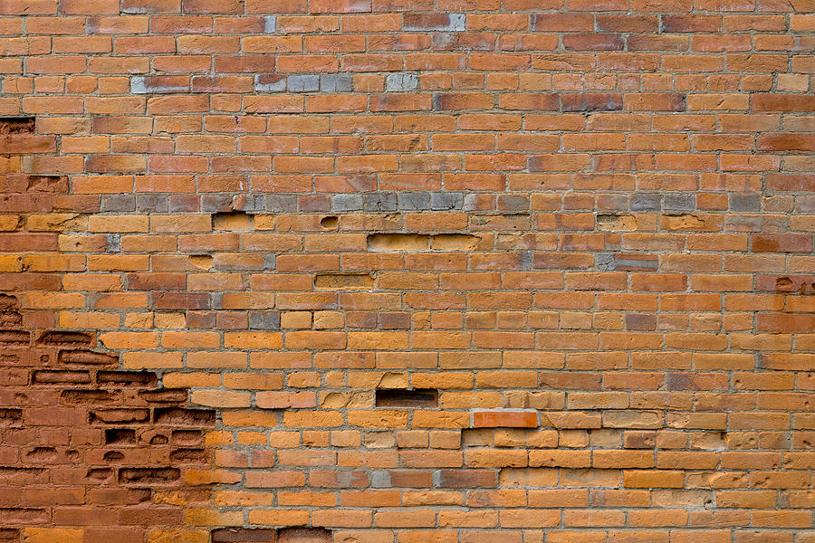 Old Brick Wall Photograph by Derek Dean