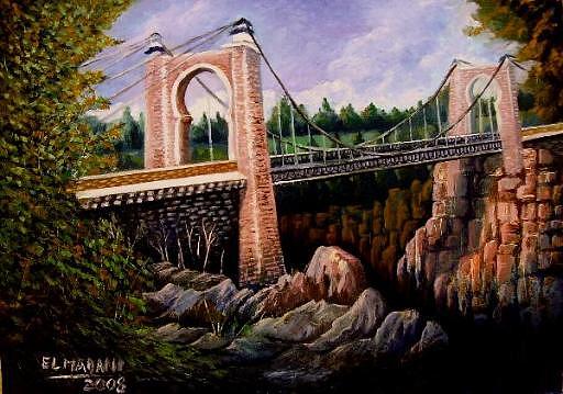 Old bridge Painting by Elmadani Belmadani
