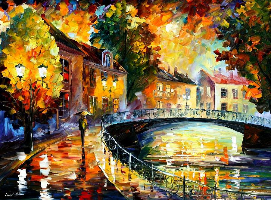 Old Bridge Painting by Leonid Afremov