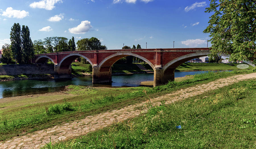 Old bridge over the Kupa river in Sisak, Croatia Photograph by Elenarts - Elena Duvernay photo