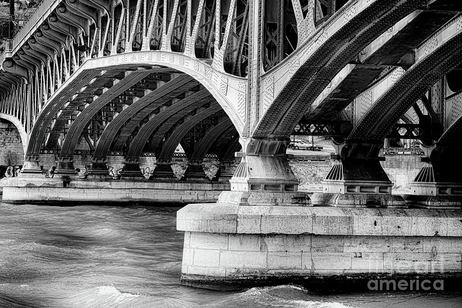 Architecture Photograph - Old Bridge Structure Over The Saone River by George Oze