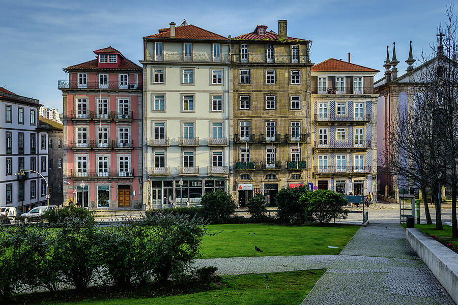 Old Buildings In Infante Dom Henrique Square Photograph by Marco Oliveira
