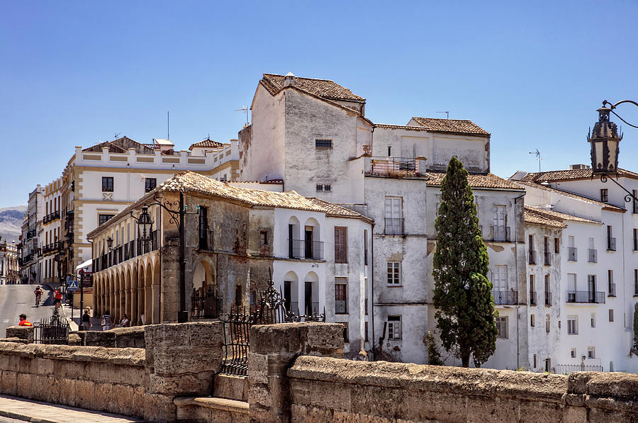 Mountain Photograph - Old Buildings of Ronda. Andalusia. Spain by Jenny Rainbow