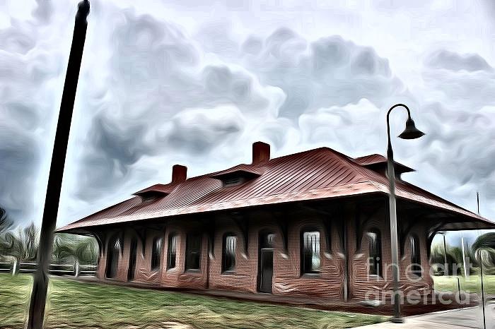 Old Burkeville Station Mixed Media by Robin Coaker