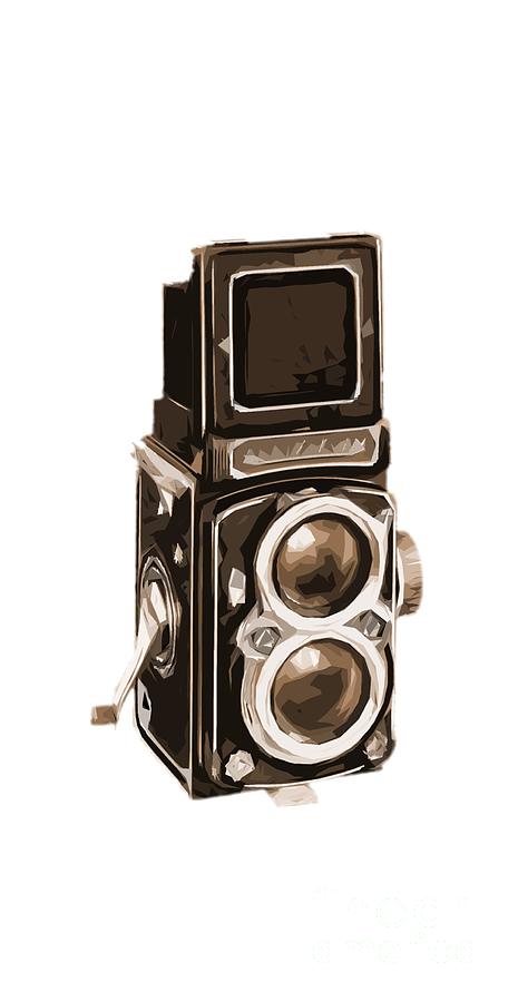 Old Camera Phone Case Painting by Edward Fielding