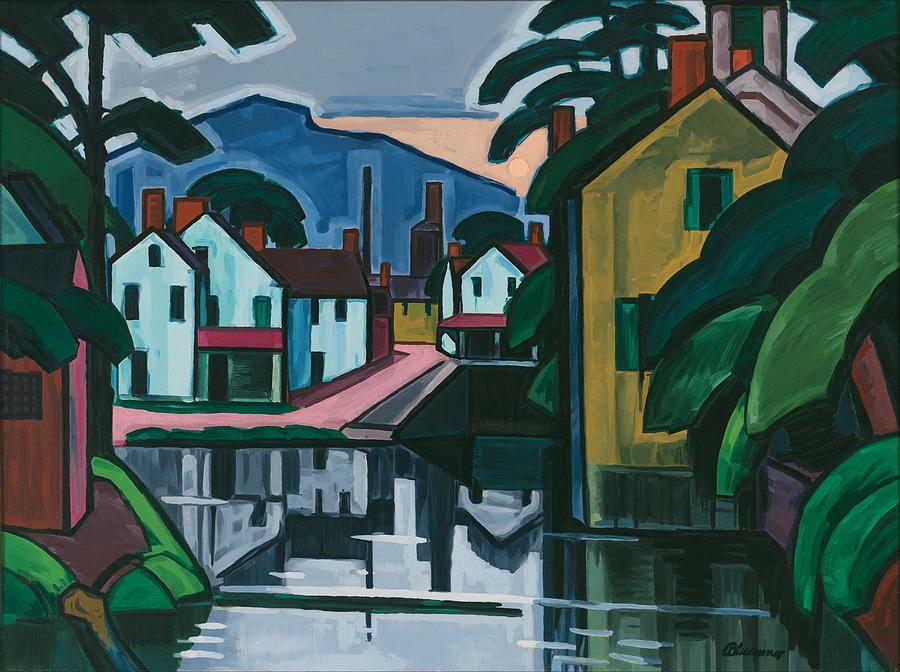 Old Canal Port by Oscar Bluemner, 1914 Painting by Celestial Images