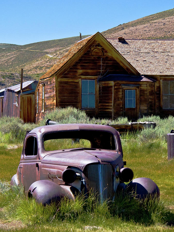 Vintage Photograph - Old Car at Bodie 2 by Chris Brannen