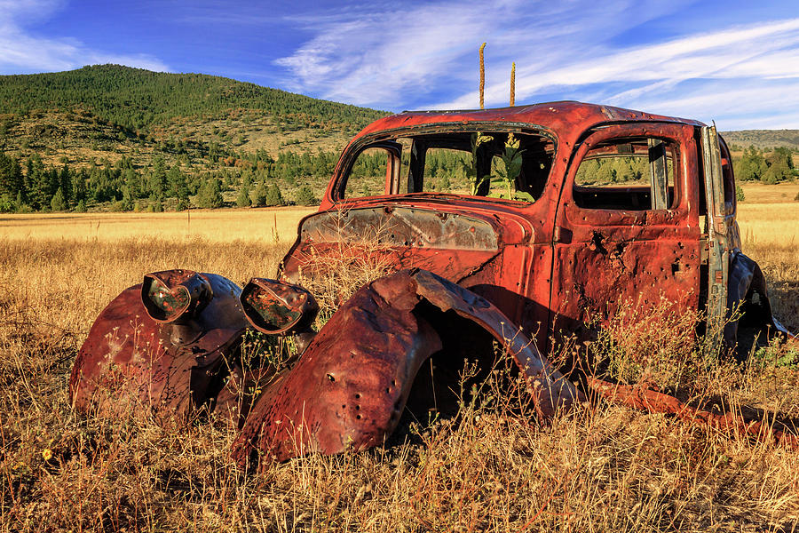 Old Car At Susanville Ranch Photograph by James Eddy