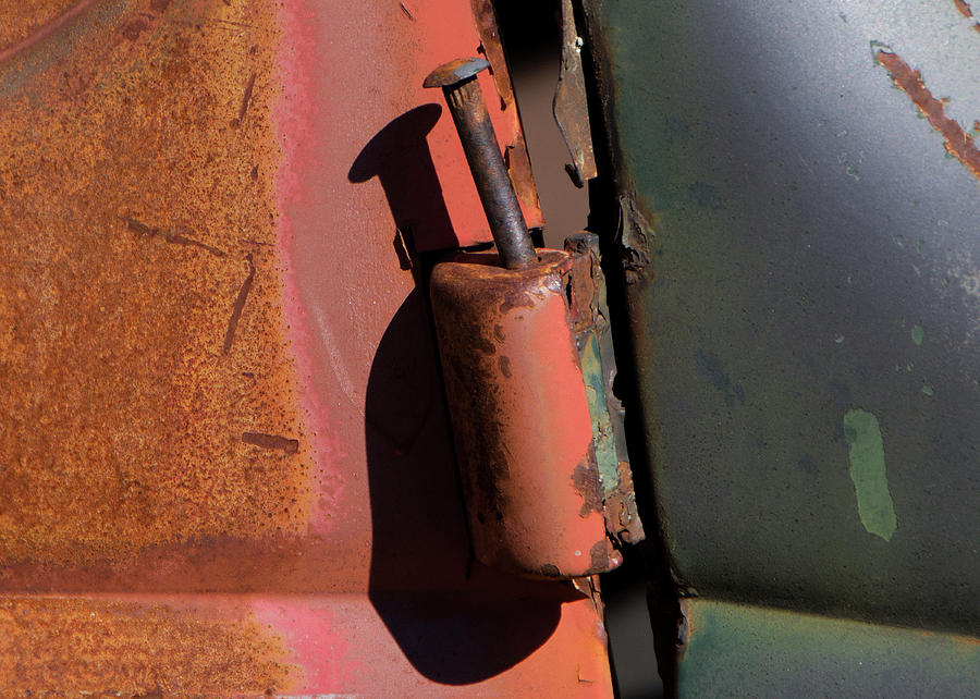 Old Car Door Hinge Photograph by Doug Matthews