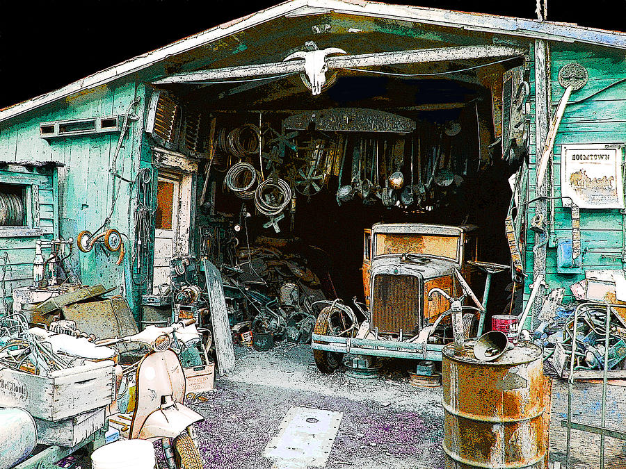 Old car in barn Photograph by Dave Lutz - Fine Art America