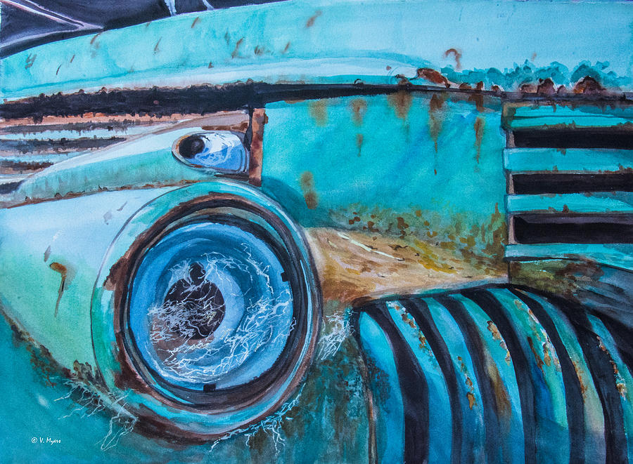 Rusty Farm Truck Painting by Vickie Myers