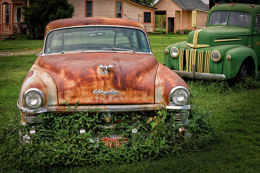Old Cars and Pink Houses Photograph by James Barber