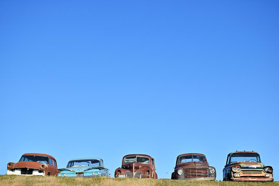 Old Cars in a Field by Steven Liveoak Old Cars in a Field by Steven Liveoak