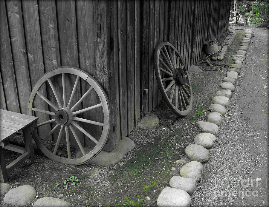 Old Cart Wheels Photograph by Eena Bo