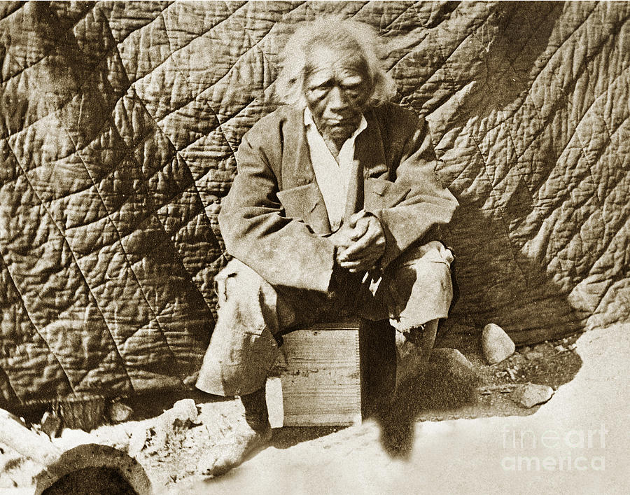 1888 Photograph - Old Cassiano - 136 years old in 1888. San Antonio Mission Indian by Monterey County Historical Society