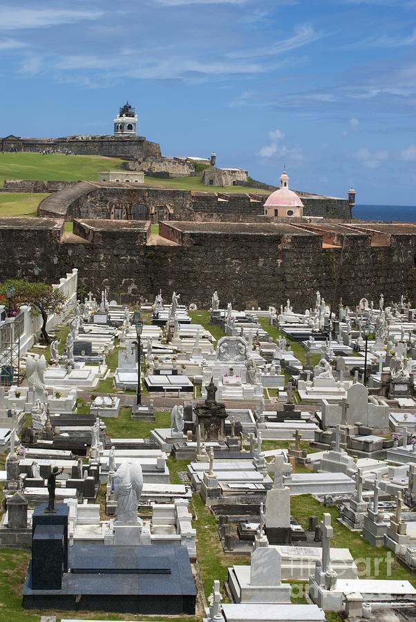 Old Cemetery and Spanish Fort in San Juan Puerto Rico Photograph by Anthony Totah