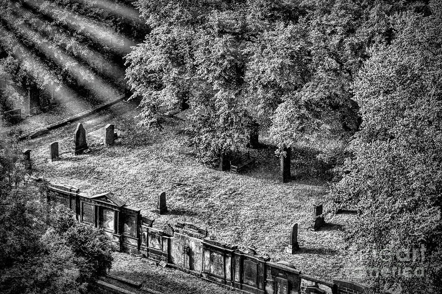 Old Cemetery Tombstones Black White Edinburgh Scotland  Photograph by Chuck Kuhn
