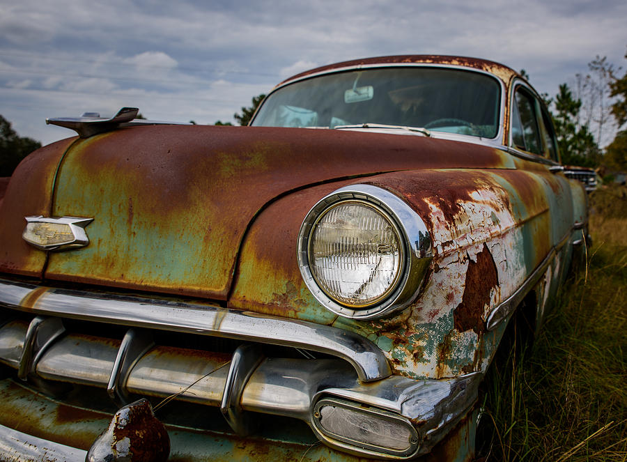 Old Chevy With Hood Ornament Photograph by Alicia BRYANT - Fine Art America