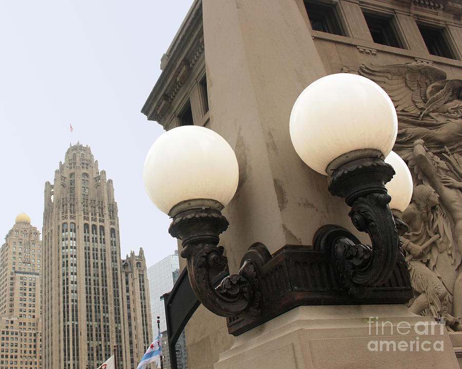 Old Chicago Street Lamps Photograph by Cheryl Del Toro