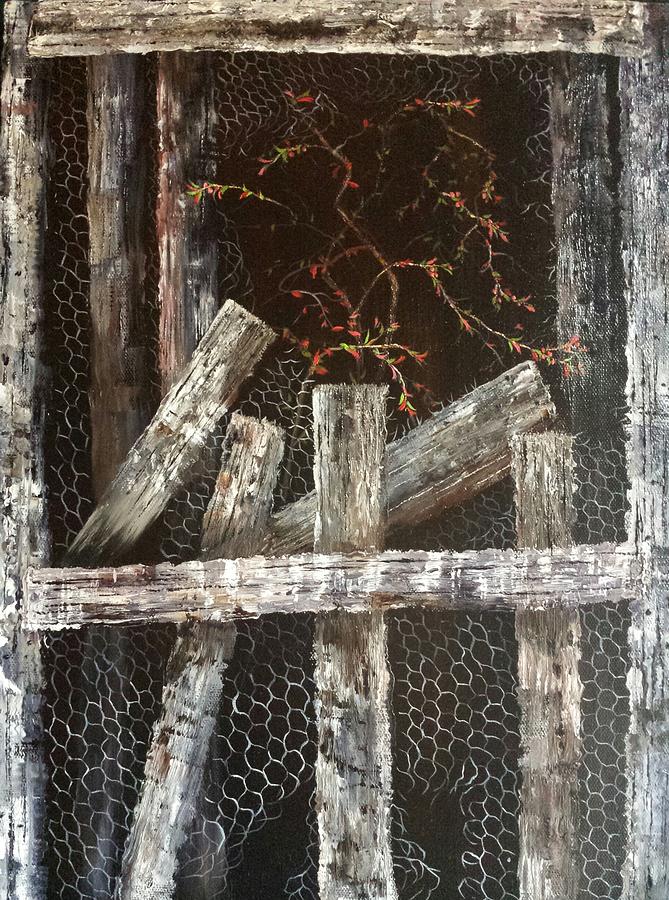 Old Chicken Coop Painting By Xochi Hughes Madera