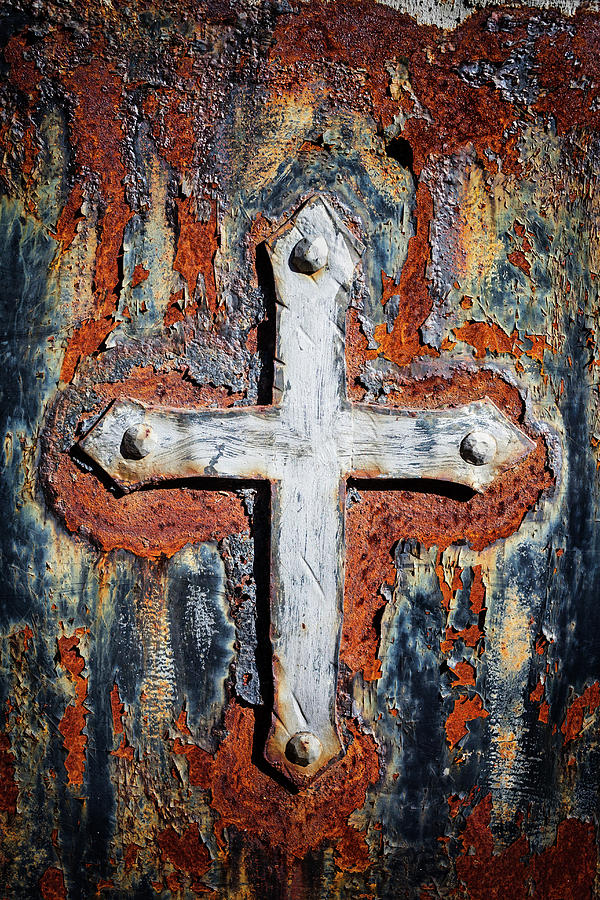 Vintage Photograph - Old Christian Cross by Artur Bogacki
