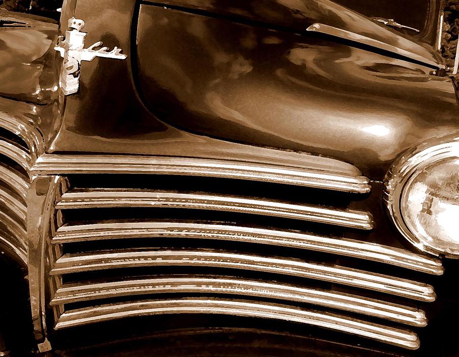 Old Chrysler Grille Painting by Michael Thomas