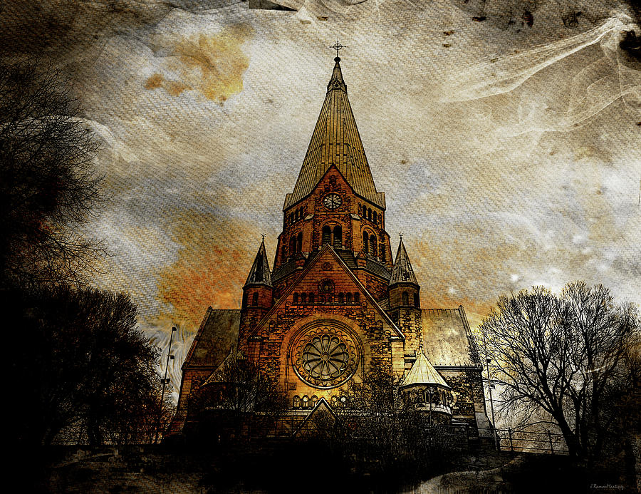 Old Church in winter Digital Art by Ramon Martinez - Fine Art America